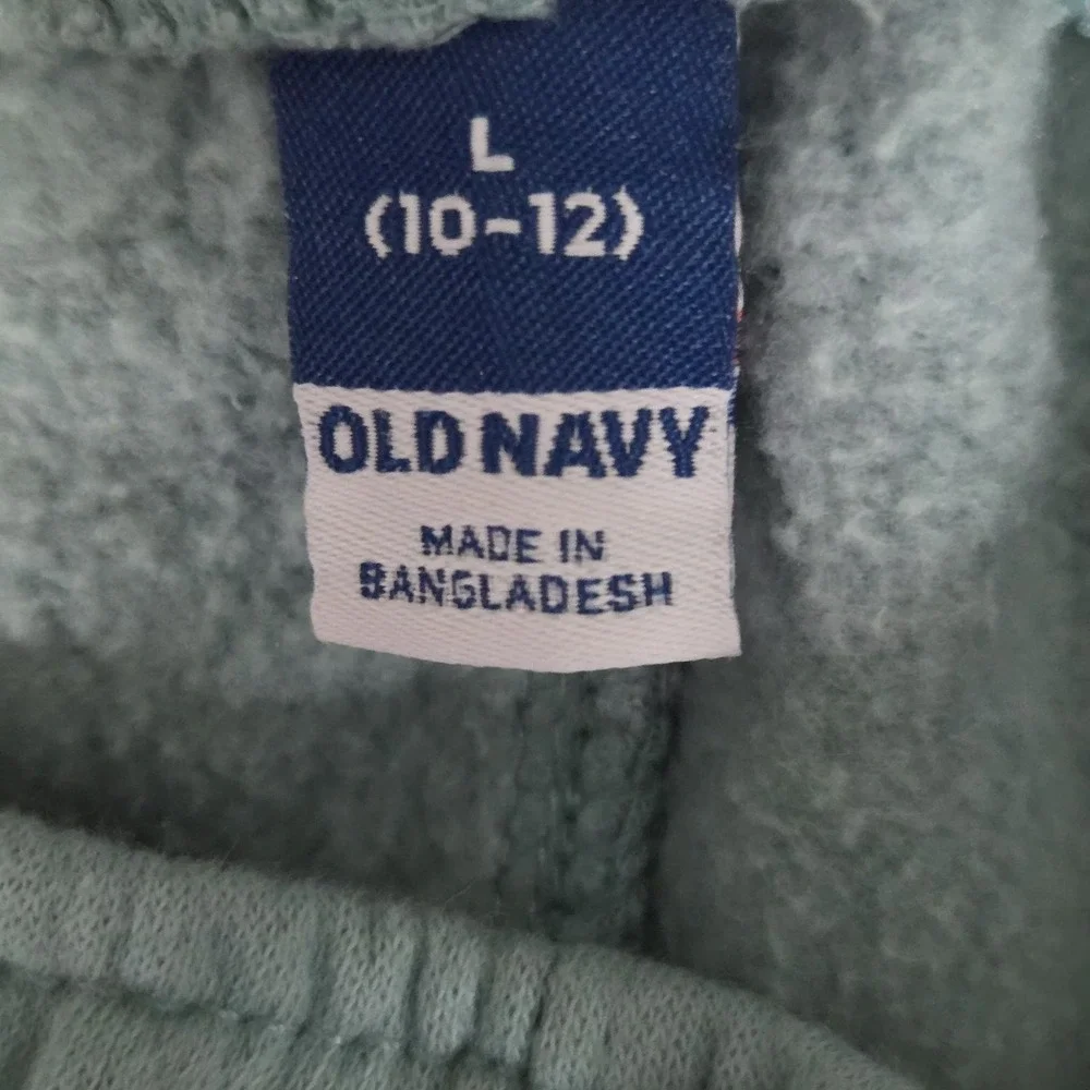 Old Navy Boys Size Large Drawstring Pull-on Fleece Shorts Green